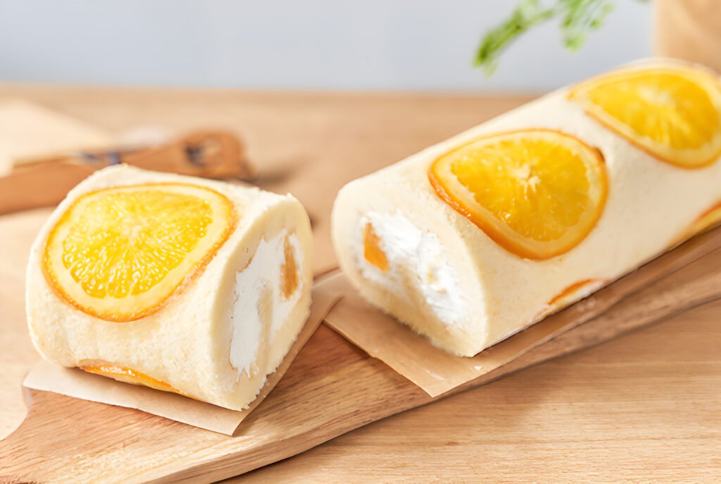 Brazo gitano con naranja confitada con Thermomix