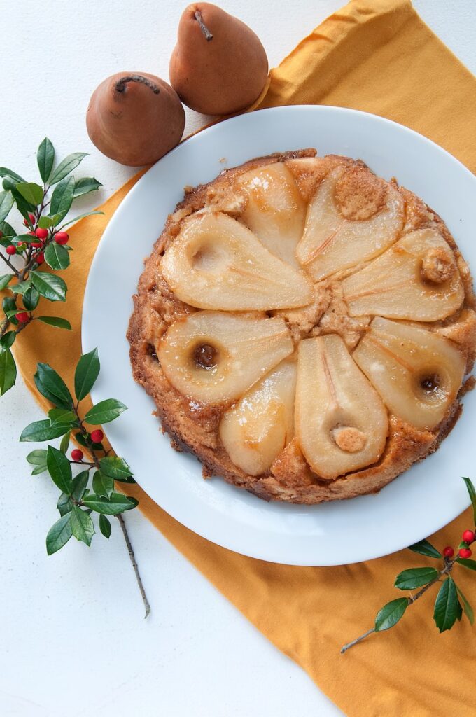 Bizcocho de almendras con peras con Thermomix