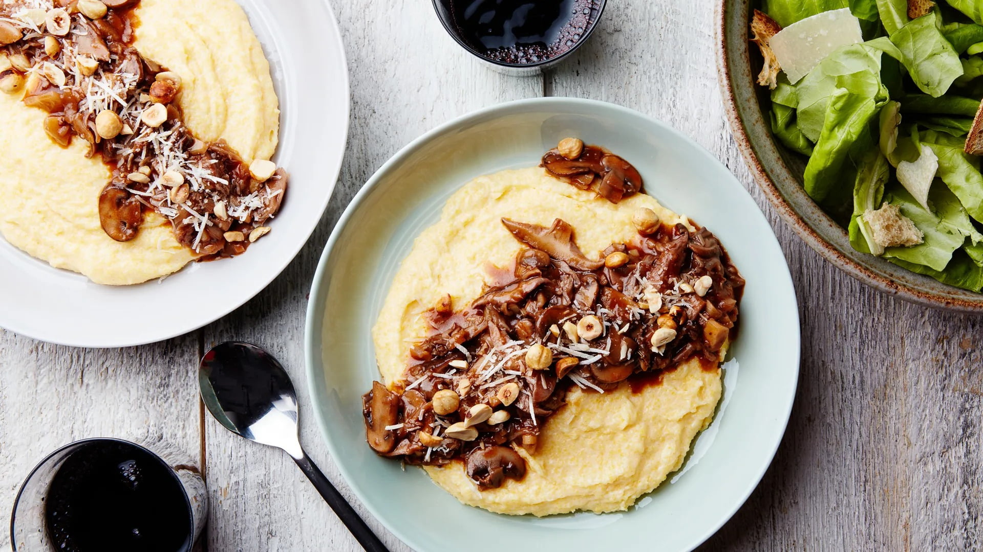 Parmentier con ragú de champiñones y nueces con Thermomix