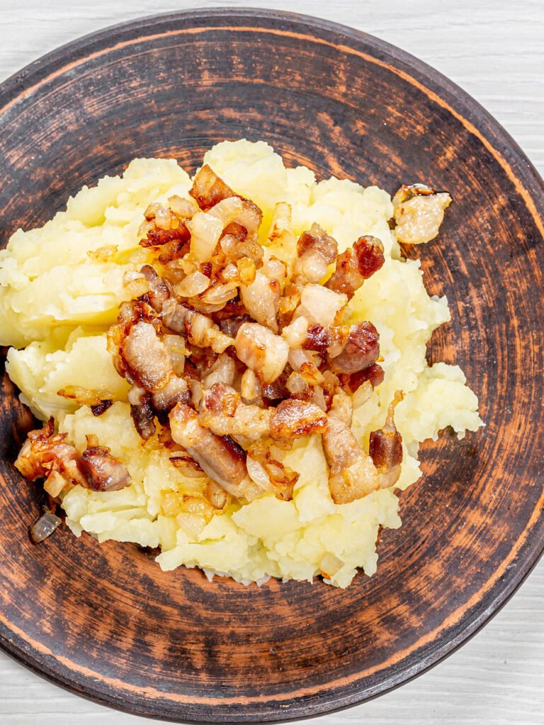 Puré de patatas y bacon con Thermomix